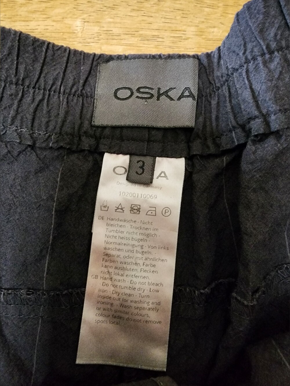 $289 OSKA 3 Barrel Wide Leg US 14 EUROPE MADE Pinstriped Cotton Baggy Pants 522 - Picture 5 of 13